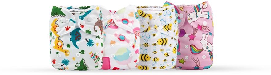 রি-ইউজেবল বেবি ডাইপার - 4 pis